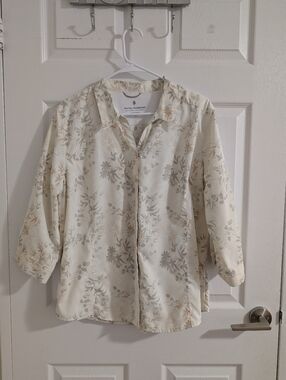 Royal Robbins Expedition II Print 3/4 Sleeve Shirt XL Floral Hiking Quick Dry